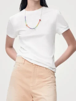 Loewe x Paula's Ibiza Anagram Lace-Trimmed T-Shirt