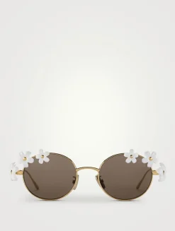 LOEWE x Paula's Ibiza Daisy Field Oval Sunglasses