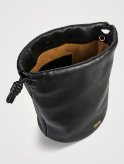 Loewe x Paula's Ibiza Flamenco Leather Bucket Bag With Donut Chain