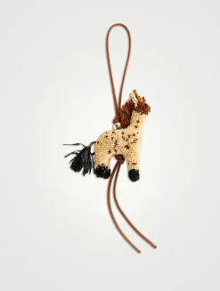 Loewe x Paula's Ibiza Giraffe Raffia Bag Charm
