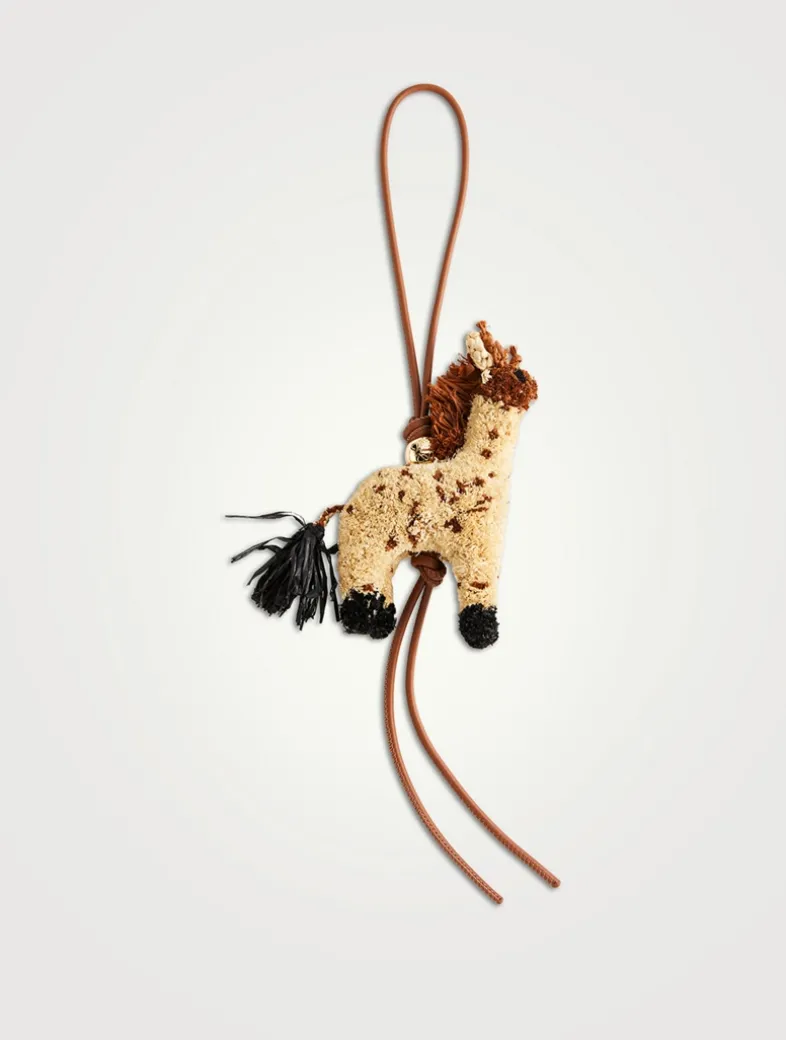 Loewe x Paula's Ibiza Giraffe Raffia Bag Charm