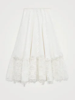 Loewe x Paula's Ibiza Lace Midi Skirt