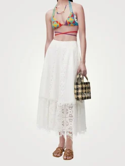 Loewe x Paula's Ibiza Lace Midi Skirt