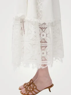 Loewe x Paula's Ibiza Lace Midi Skirt
