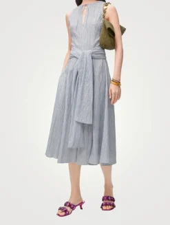 Loewe x Paula's Ibiza Tie-Front Midi Dress