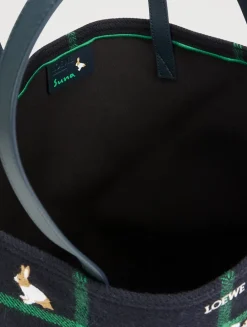 Loewe x Suna Fujita XL Puzzle Fold Tartan Tote Bag