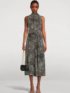 Lola Printed Crêpe Midi Dress