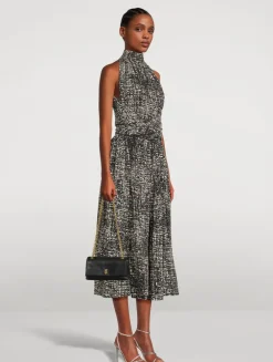 Lola Printed Crêpe Midi Dress