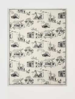 London Landmarks Wool Silk Scarf