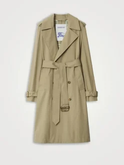 Long Gabardine Trench Coat