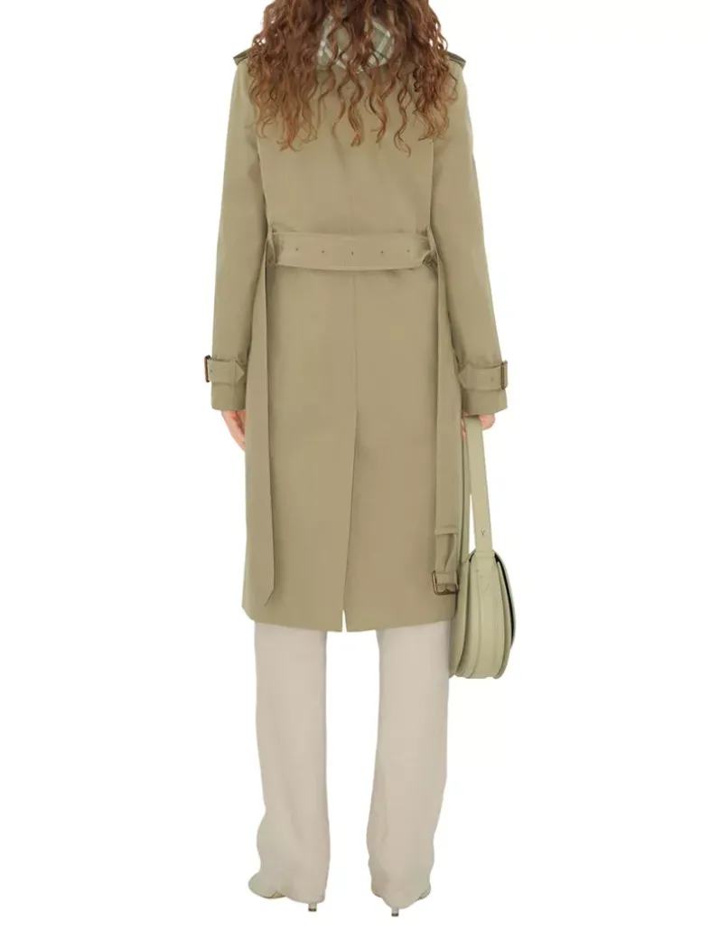 Long Gabardine Trench Coat