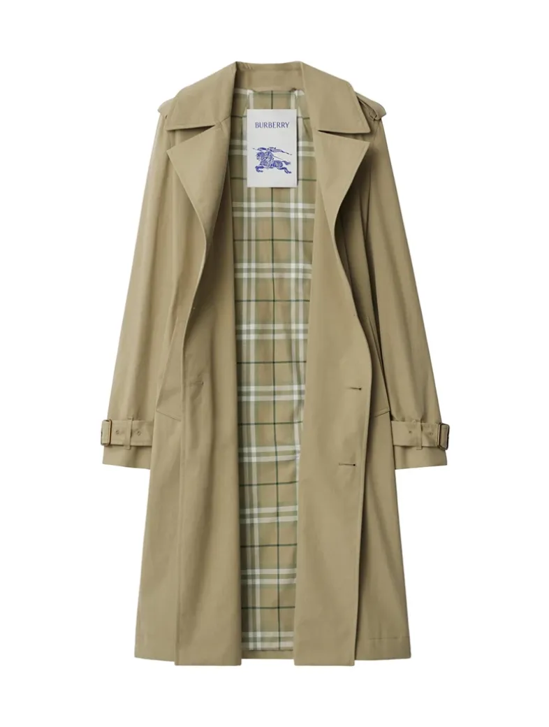 Long Gabardine Trench Coat