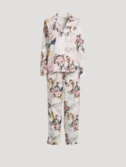 Long Pajama Set In Love Print