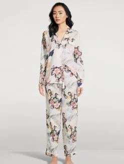 Long Pajama Set In Love Print