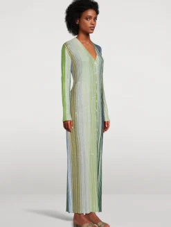 Long Sequin-Embellished Cardigan