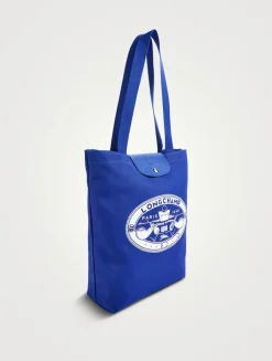 Longchamp x Constantin Riant Medium Le Pliage Collection Canvas Tote Bag