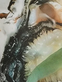 Long-Sleeve T-Shirt In Oyster Print