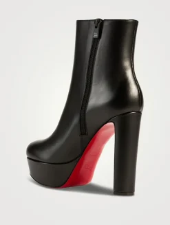 Loo Leather Platform Ankle Boots