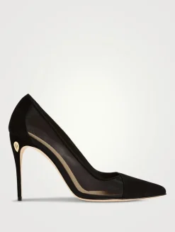 Lorenzo Mesh And Suede Pumps