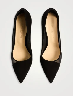 Lorenzo Mesh And Suede Pumps
