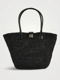 Lou Raffia Tote Bag