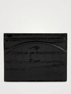 Loubi54 Alligator-Embossed Leather Card Holder