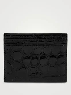 Loubi54 Alligator-Embossed Leather Card Holder