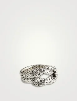 Love Knot 2.5MM Silver Chain Ring