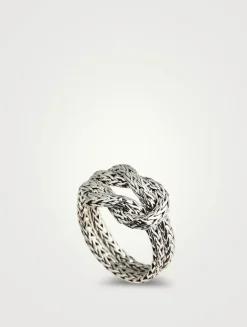 Love Knot 2.5MM Silver Chain Ring