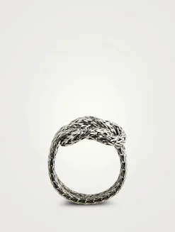 Love Knot 2.5MM Silver Chain Ring