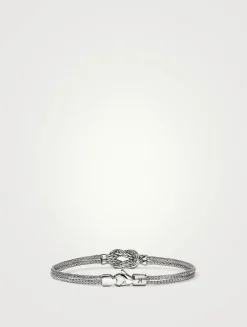 Love Knot Sterling Silver Bracelet With Diamonds