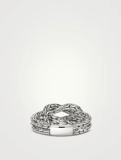 Love Knot Sterling Silver Ring With Diamonds