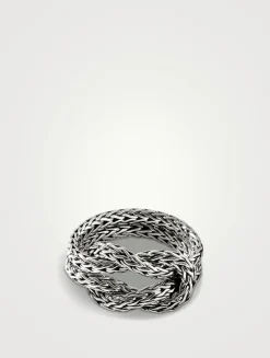 Love Knot Sterling Silver Chain Ring