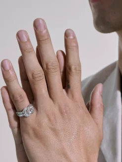 Love Knot Sterling Silver Chain Ring