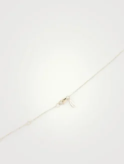 Love Letter Gold K Initial Necklace With Diamond