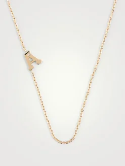 Love Letter 14K Gold A Necklace With Diamond