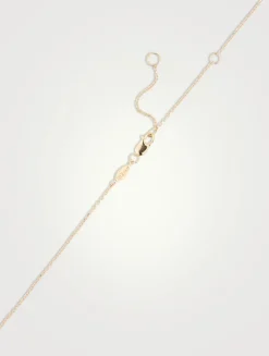 Love Letter 14K Gold B Initial Single Diamond Necklace