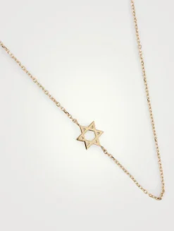 Love Letter 14K Gold Classic Star Of David Necklace