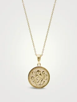 Love Letter 14K Gold Mini Royal Love Medallion Necklace
