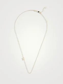 Love Letter 14K Gold N Initial Single Diamond Necklace