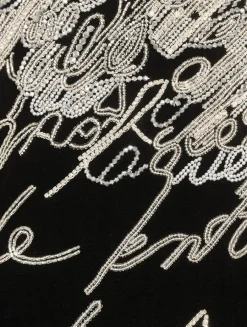 Love Letter-Embellished Velvet Gown