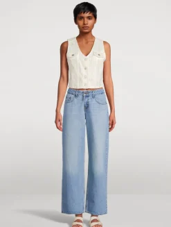 Low-Rise Wide-Leg Jeans