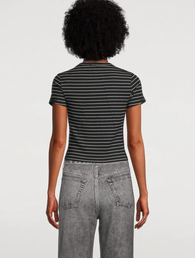 Luca Ribbed Baby T-Shirt In Stripe Print