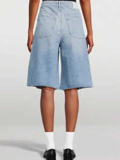 Lucila Wide-Leg Denim Shorts