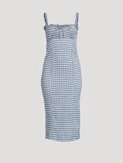 Lucinda Midi Dress In Gingham Print