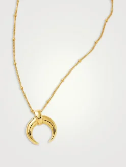 Lucy Williams Large Horn Pendant Necklace