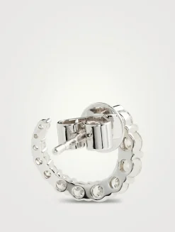 Luna 18K White Gold Wrap Earrings With Diamonds