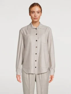 Lurex Shirt In Plaid Print