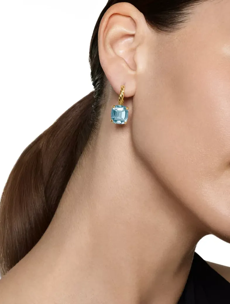 Marbella Drop Earrings In 18k Yellow Gold With Citrine, 11mm