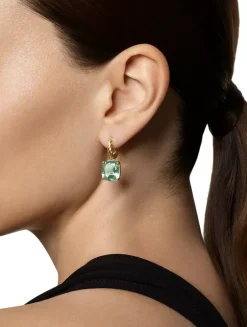 Marbella Drop Earrings In 18k Yellow Gold With Hampton Blue Topaz, 11mm